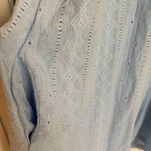 Women’s Light Blue Short Sleeve Casual Dress with Pockets Size S NWOT - Picture 6 of 8